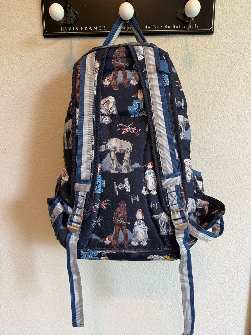Pottery Barn Kids Star Wars Large Mackenzie Backpack Navy Blue School Travel - Picture 3 of 9